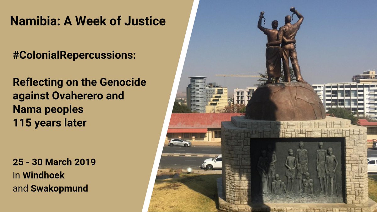 ECCHRBerlin's tweet photo. 2nd stop of #Namibia: #WeekOfJustice is #Svakopmund, where we discuss
the #German #Genocide of the #Ovaherero and #Nama and the Case for Restorative Justice. Check out the public event tommorrow
https://t.co/w2Oih4I50U
#ColonialInjustice #ColonialRepercussions https://t.co/JdJIchzrck