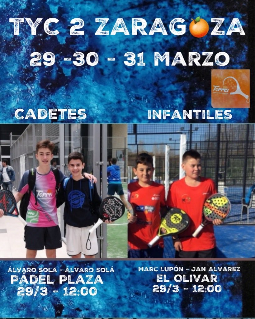 Marc Lupón y Álvaro Solá nos representarán en el Torneo Nacional de Menores TYC2 Zaragoza
Mucha vitamina chicos🍊🍊😉❗️
