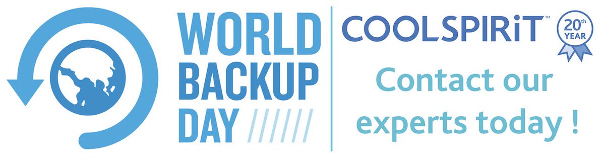 COOLSPIRiTdata's tweet photo. With @WorldBackupDay fast approaching, now is the time to consider if your critical data is 100% protected, wherever it resides. Let us understand your challenges and we can advise how to overcome them: https://t.co/ma0IsBrMt8
#WorldBackupDay #DataProtectionExperts https://t.co/Czy7i6tBn7