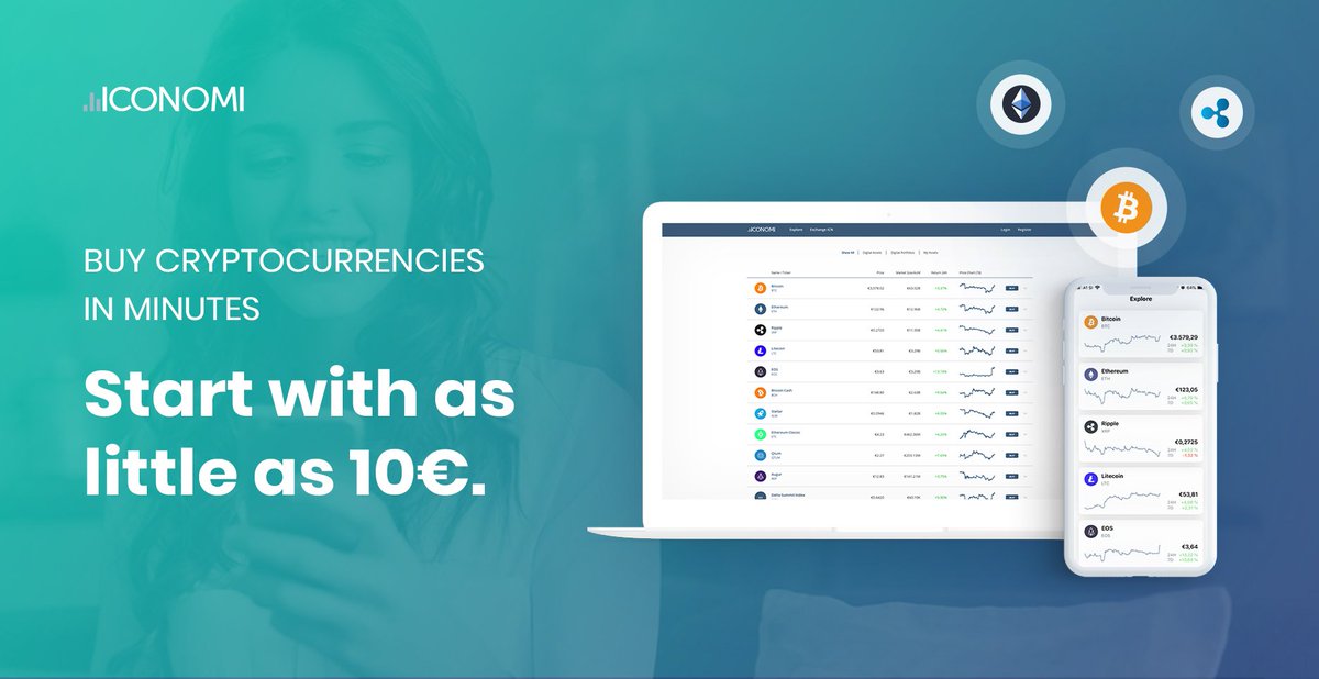 Although #cryptocurrencies have been around for 10 years now, the industry is still in its infancy. So, you are not too late! Take a leap into the future, and start investing. And, don't worry you don't have to buy the whole #Bitcoin! iconomi.com