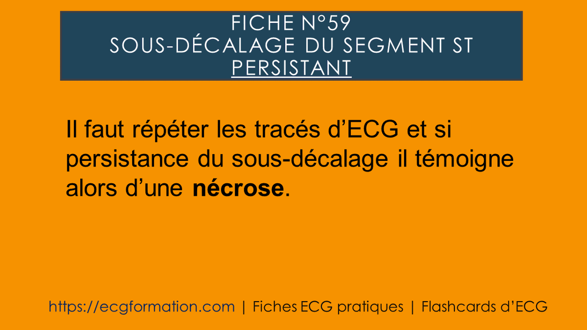 EcgFormation's tweet photo. Fiche N°59 | Sous-décalage du segment ST : Persistance.
#ecgformation #ecg #ekg #electrocardiogramme #cardiologie #cardio #formationecg #medecine #segmentst https://t.co/fda9cczcoH