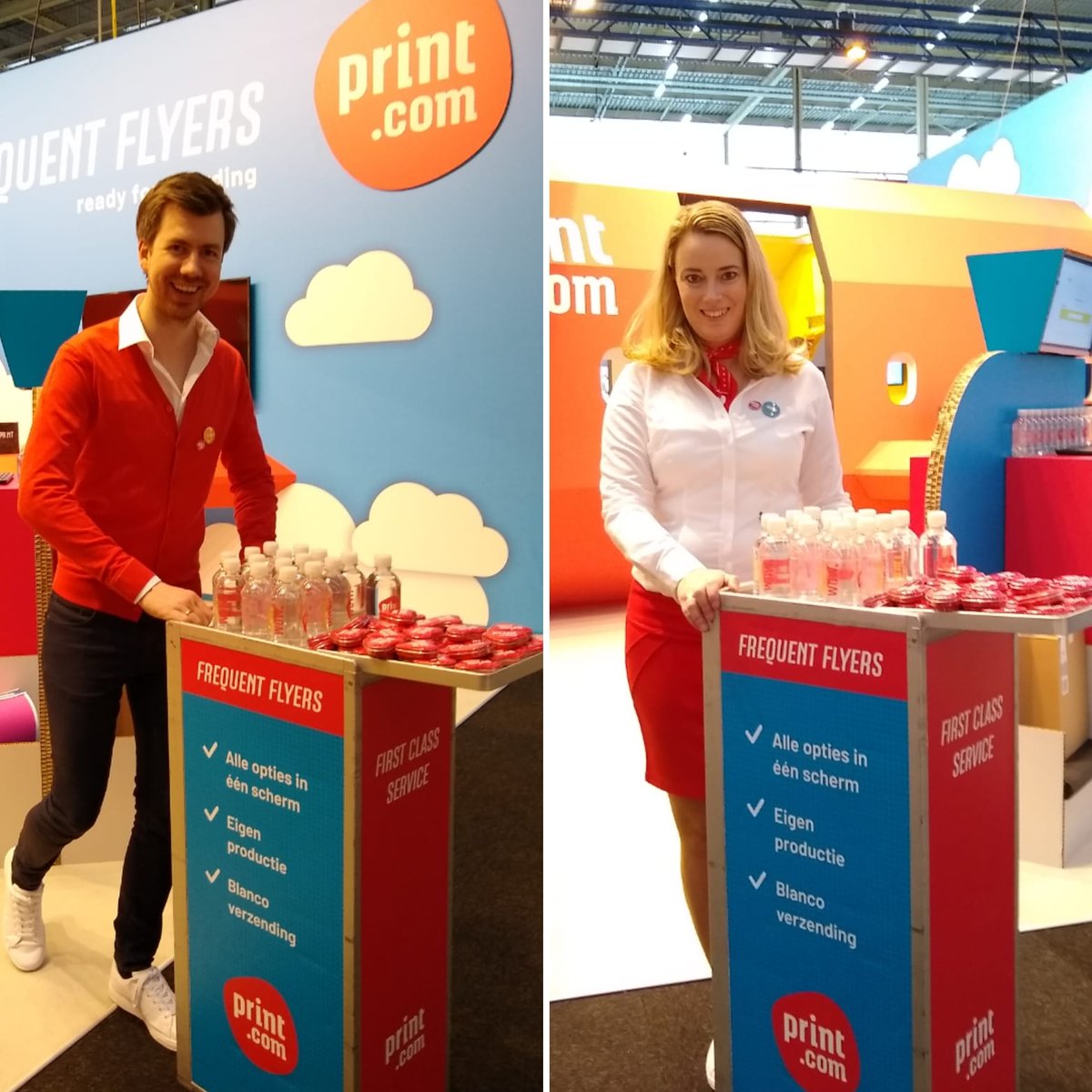 Een slokje water? Iets te snoepen? Onze trolleys zijn weer volgeladen! #signprintexpo #standf120 #printdotcom #ambacht #passie #creativiteit #frequentflyer #firstclass