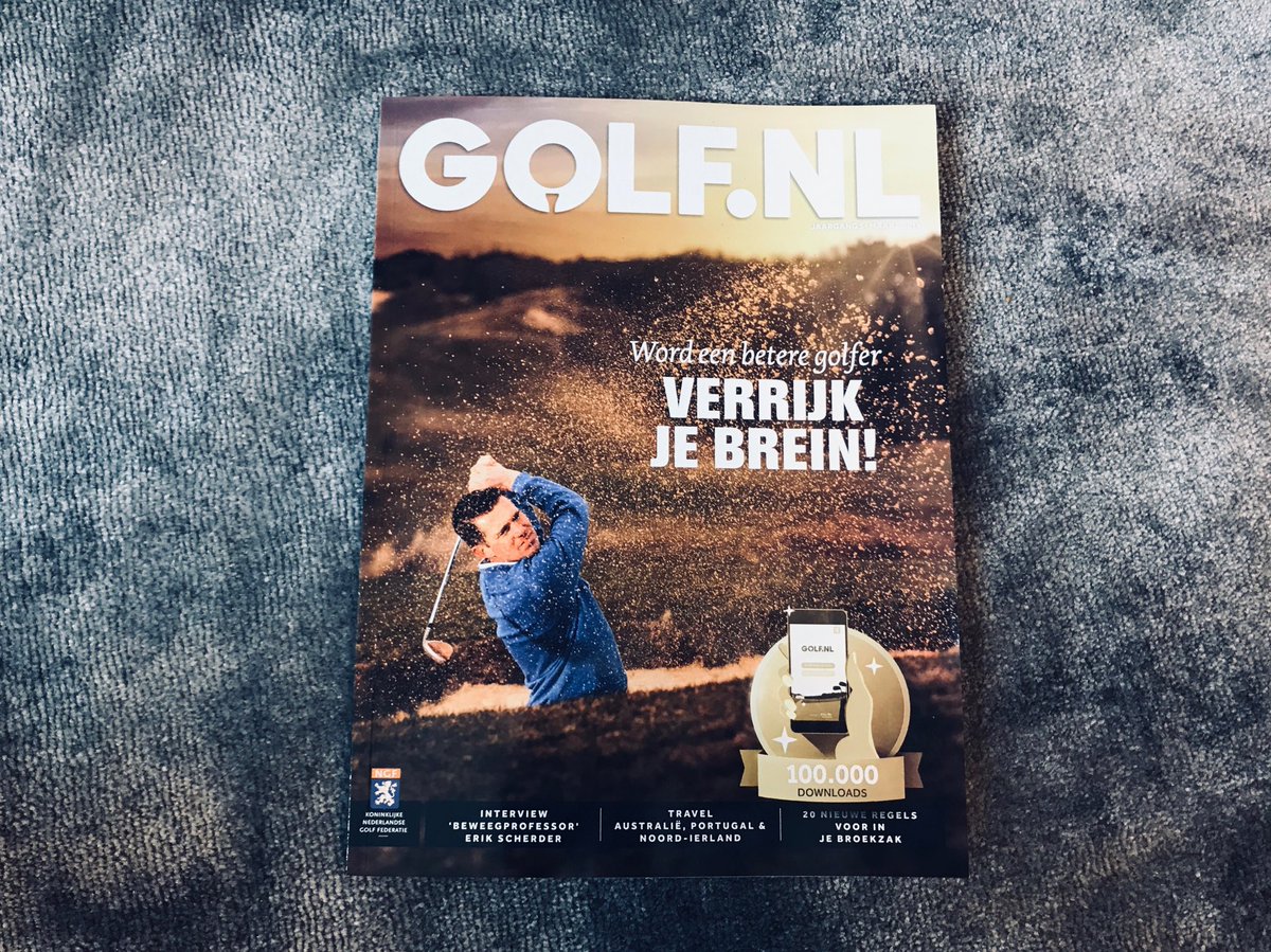 Dank aan ‘model’ ⁦<a href="/RichardKind1/">Richard Kind</a>⁩ en #dehaagsche voor het mogelijk maken van deze cover! #golfnl #golf #golfplezier 👊