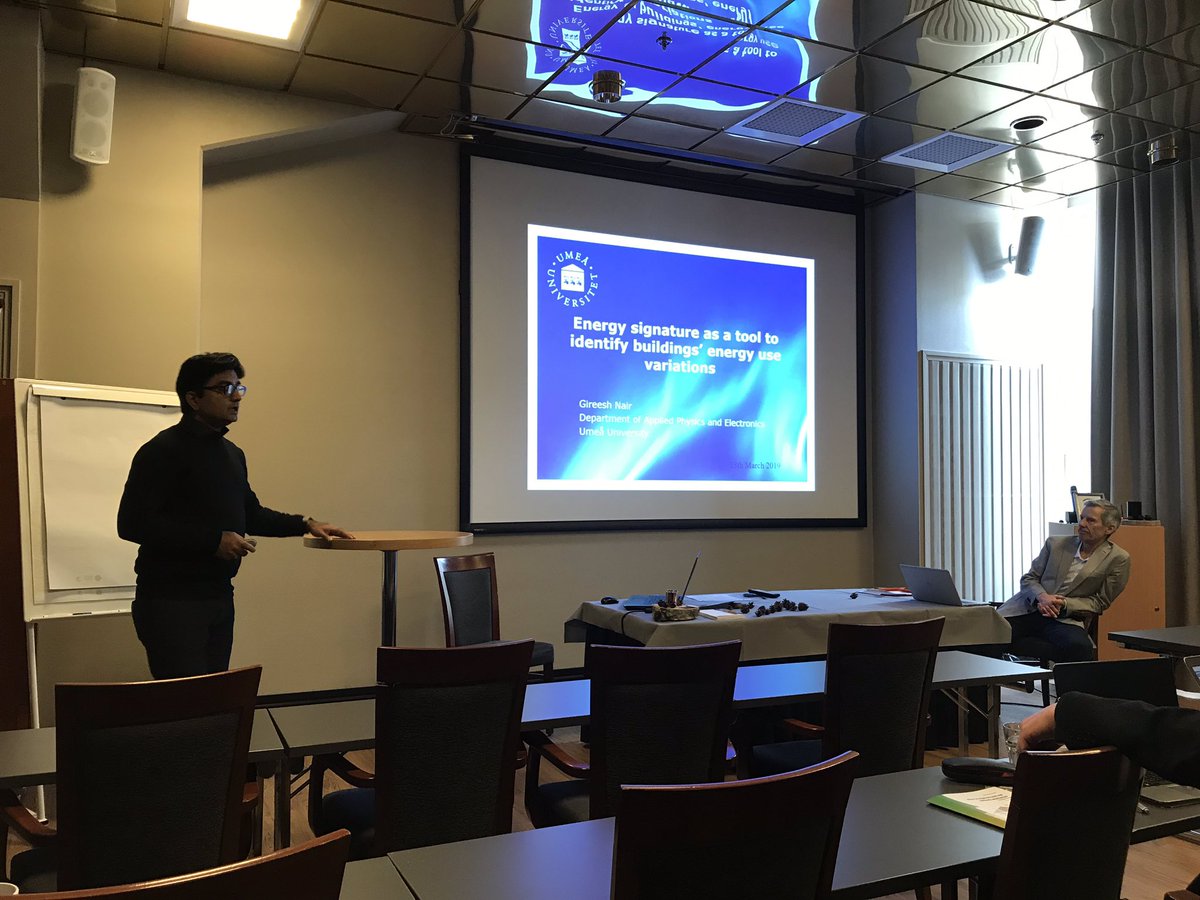 EU_eLighthouse's tweet photo. To conclude the seminar, Gireesh Nair from @UmeaUniversity is discussing energy signature analysis for assisting energy management in public buildings 💡

#elighthouse #elighthouseOulu #energyefficiency #energymanagement https://t.co/j4a0fNHOJy