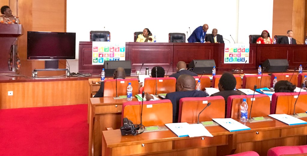 UNinUganda's tweet image. Hon. Mary Karooro Okurut, Minister for General Duties and Gov’t Coordinator for the SDGs in Uganda called for ensuring that all interventions #UNDAF are aligned to the achievement of the #SDGs #UNReforms @OPMUganda @UNFPAUganda @UNHCRuganda