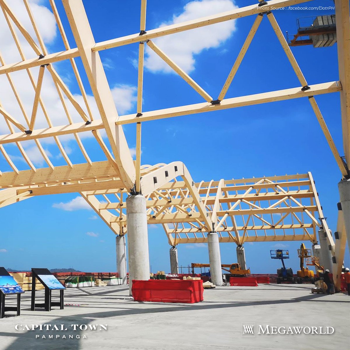 The new passenger terminal at #ClarkInternationalAirport is now 53% complete! Passengers from North and #CentralLuzon, esp. #Pampanga, are seen to benefit the most from this project. The government is targeting its full operations by 2020. bit.ly/2WvvjEG #BuildBuildBuild