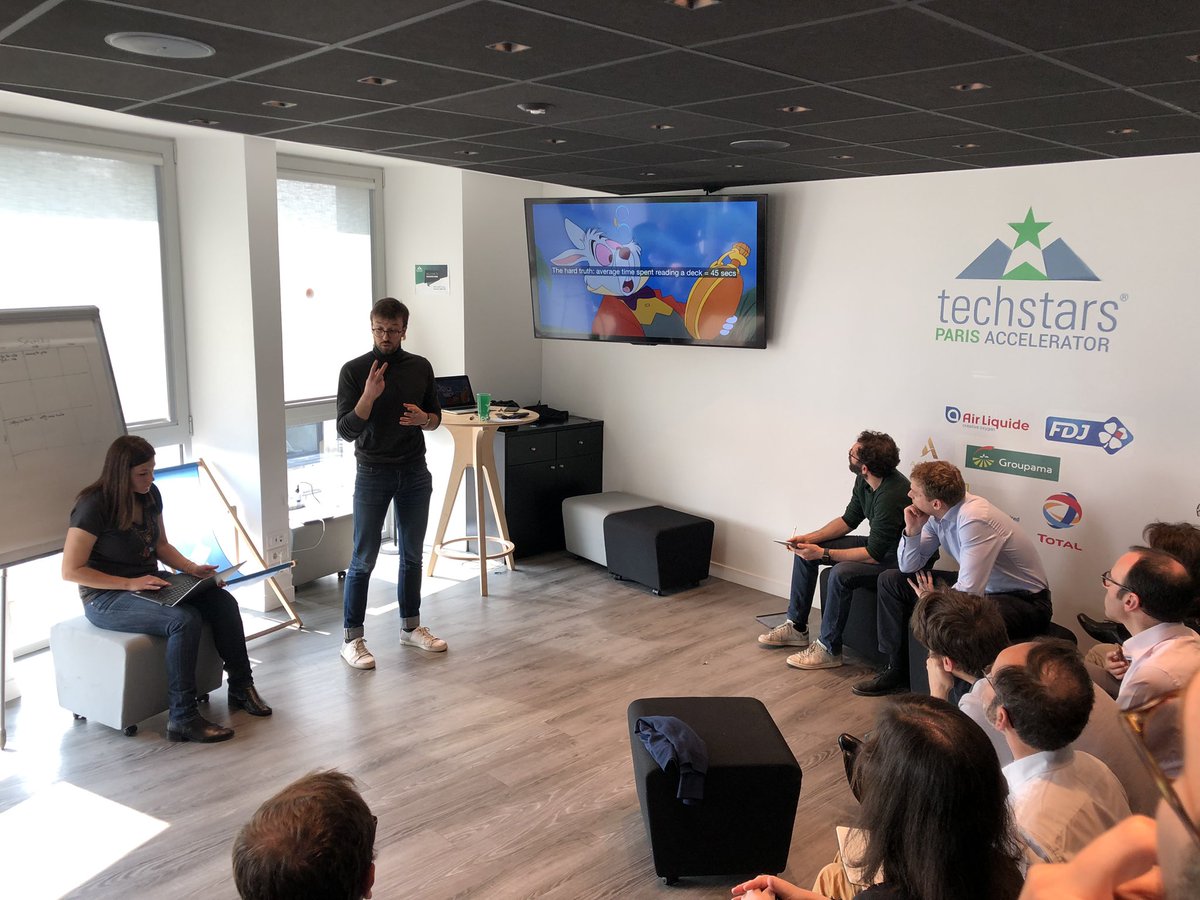 ClaireCaminati's tweet photo. Merci à @Weiss_Arnaud de @RampUP_hq venu donner quelques conseils aux intrapreneurs ! #givefirst #tsalumni #tsinnovationbootcamp @TechstarsParis | @AccorHotels_FR @airliquidegroup @GroupeGroupama @GEFCO_Group @Total @FDJ @techstars 💚🚀 https://t.co/tE254zVoOh