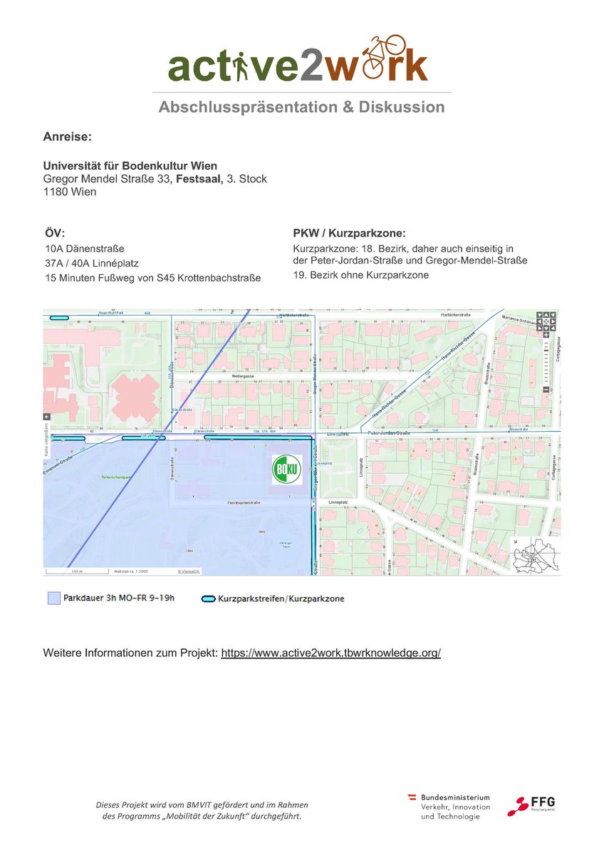 root676's tweet photo. Wouldn't it be cool to get your daily bike commute paid? How much would this cost or could society even benefit from it? Join us at our [german] result presentation about the #active2work project on 8th of April @BOKUvienna:
📨 a2w@tbwresearch.org @bmvit_infothek @MarleneDoiber https://t.co/C5By4g1Ueo