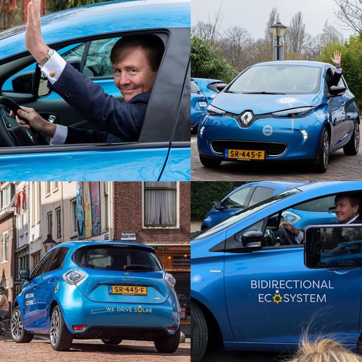 SCLMAG_'s tweet photo. El actual monarca neerlandés, el Rey #WillemAlexander es quién presentó el nuevo sistema de energía bidireccional desarrollado por @WeDriveSolar y #Renault el que se implementará en 7 países europeos con una flota de 15 modelos del ZOE.⚡️ @renaultchile @PrensaRENAULT @RenaultZoe https://t.co/WJ4ma17wVa