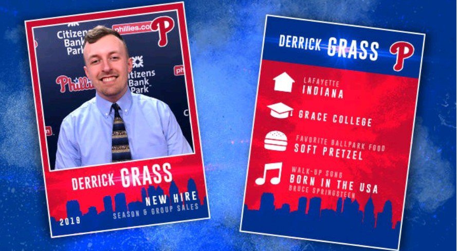 GraceCollegeBSB's tweet image. Former Grace Lancer pitcher Derrick Grass hired by Phillies front office! Congrats!!