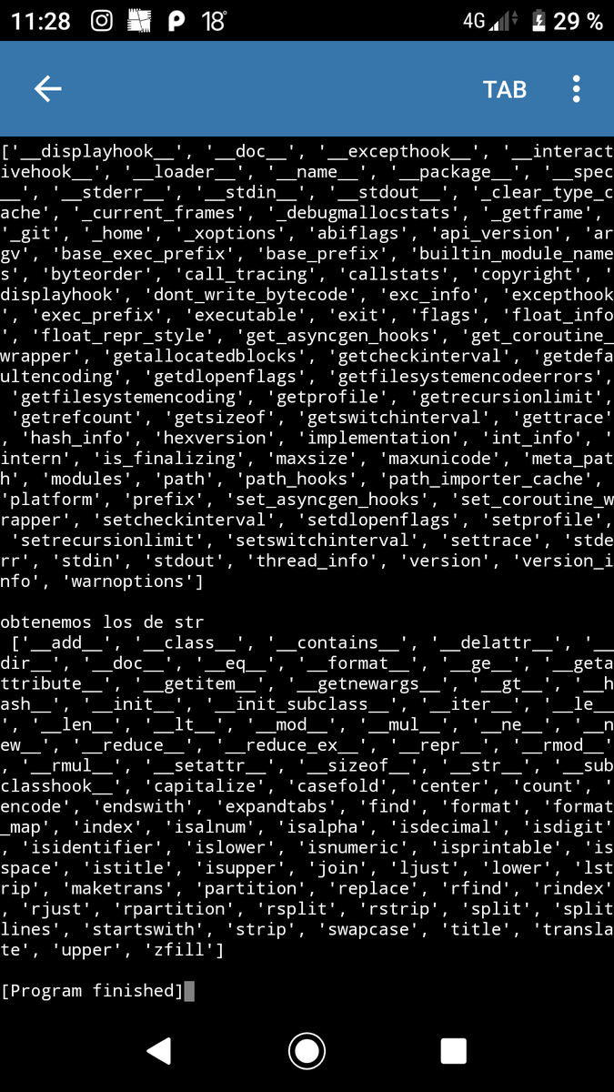 josecodetech's tweet photo. Otro ejemplo con función str para obtener atributos de modulo usando dir con #python #programacion #programando #programming #程序設計 #code #pydroid  #coding #tipsPython https://t.co/Fc0q80f9CD