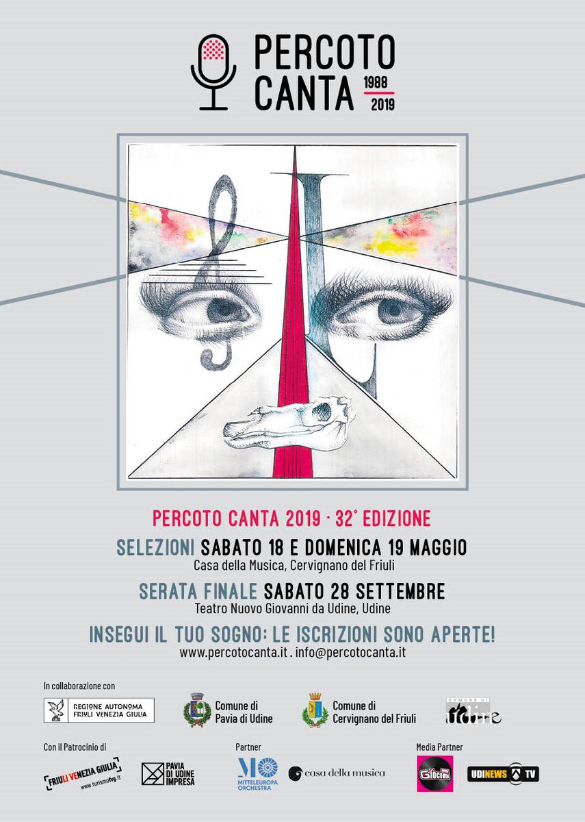 <a href="/percotocanta/">Percoto Canta</a> il concorso canoro più importante del Nordest cerca le sue nuove voci! Le iscrizioni alla 32° edizione sono aperte. Una giuria stellare vi aspetta: Tinkara Kovac, Giò  Di Tonno, Paola Folli e Omar Pedrini. Tutte le info su percotocanta.it