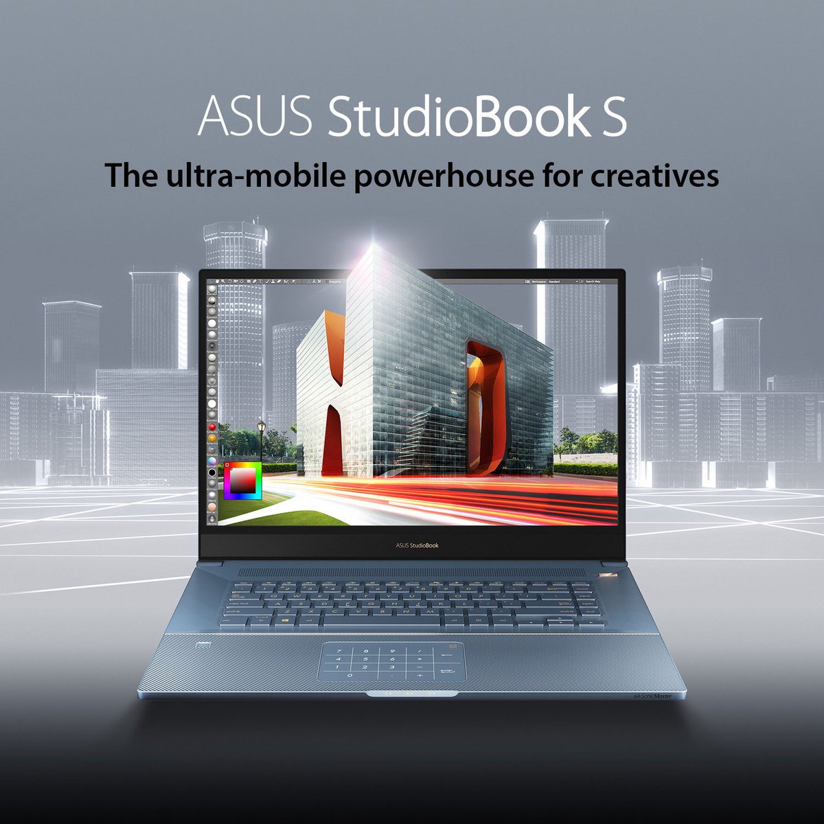 ASUS's tweet image. #StudioBook S is an ultra-mobile powerhouse with cutting edge technology and powerful features to help you complete your most creatively demanding tasks.
