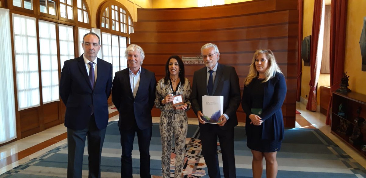 Jesús Maeztu entrega el Informe Anual del Defensor del Pueblo Andaluz 2018 a <a href="/martabosquet/">Marta Bosquet🇪🇦💚🤍💚</a>
 en <a href="/ParlamentoAnd/">Parlamento Andalucía</a> #DPA_IA2018
