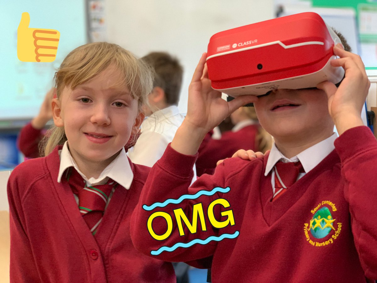 Year3SouthCamPr's tweet photo. We are having an amazing morning using #ClassVR to explore Rainforests around the world. Thanks to @WandsworthRTC for bringing them in. #VRChampions https://t.co/5xffhOZXPk