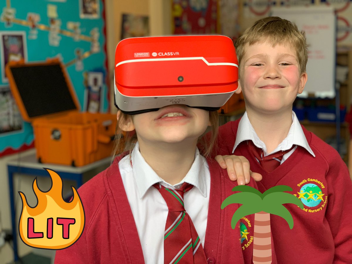 Year3SouthCamPr's tweet photo. We are having an amazing morning using #ClassVR to explore Rainforests around the world. Thanks to @WandsworthRTC for bringing them in. #VRChampions https://t.co/5xffhOZXPk