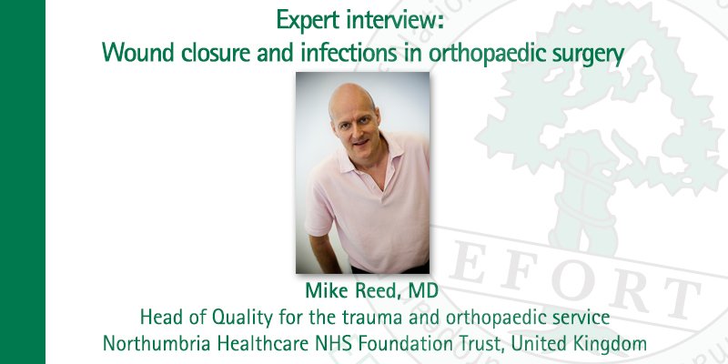 EFORTnet's tweet photo. #Expert interview: Mike Reed, MD, FRCS, full-time #hip & #knee replacement #surgeon with #trauma commitments on #Wound closure & #infections in #orthopaedic #surgery https://t.co/6ZOO3BIsKF #POPM #changepain #painmanagement #orthopedics #surgery #EFORTote @OrthoToday https://t.co/lw2bUkSXpc
