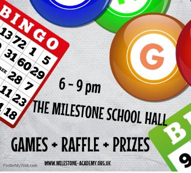 TheMilestoneSch's tweet photo. 👀down #tonightsthenight for #TheFriendsof #BingoNight - @TheMilestoneSch welcomes all to the #TheFriendsofTheMilestoneSchool Bingo Extravaganza
Don't miss out #games #prizes #raffle https://t.co/3voPt6Vsq5