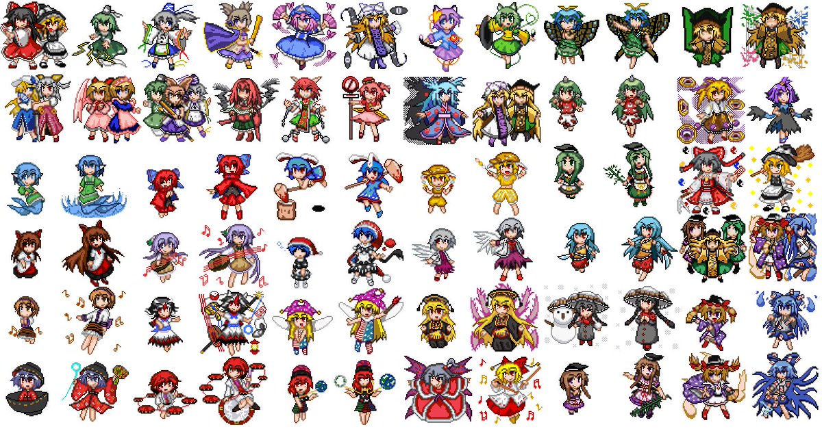𝕣𝕖𝕚𝕞𝕦𝕗𝕒𝕥𝕖 東方人形劇 私の作ったドット絵たち どれかお気に入りはありますか