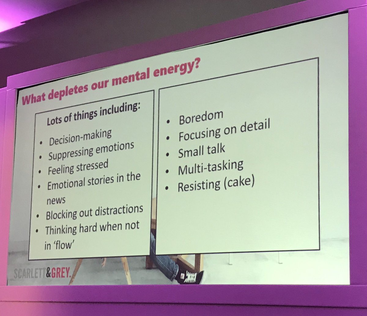 GilesOHalloran's tweet photo. Asking people if they’re stressed is not enough - they may not feel it but adrenaline tests prove they are -a perceived uncontrollable environment is stressful - we need to consider what depletes our mental energy - great pointers by @Hilary_Scarlett  #CIPDHRBP @CIPD_Events #HR https://t.co/tvlB50gmXq