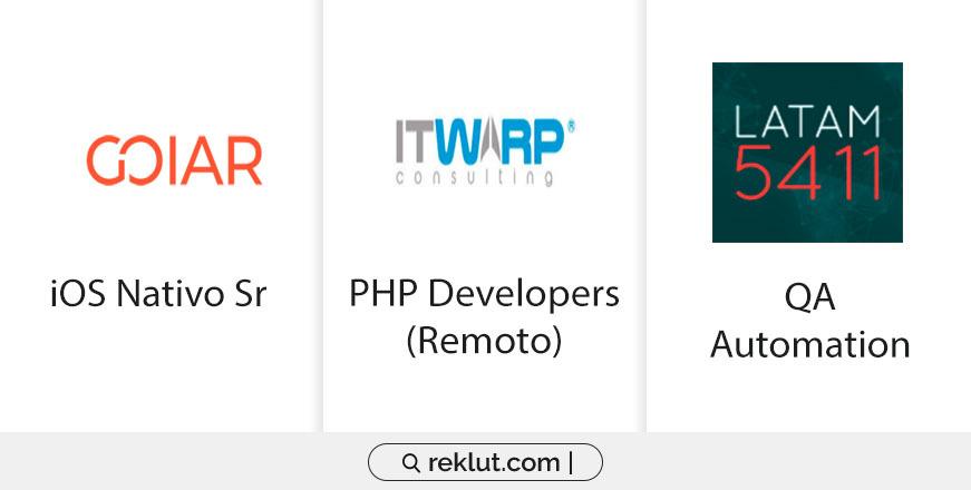 #BusquedaLaboral #Empleos #OportunidadLaboral #BusquedasIT
Desde Reklut nos especializamos en Empleos IT + Digital.
iOS Nativo Sr: bit.ly/2MhV8UL
PHP Developers (Remoto): bit.ly/2T4GDX1
QA Automation: bit.ly/2EmMIYM