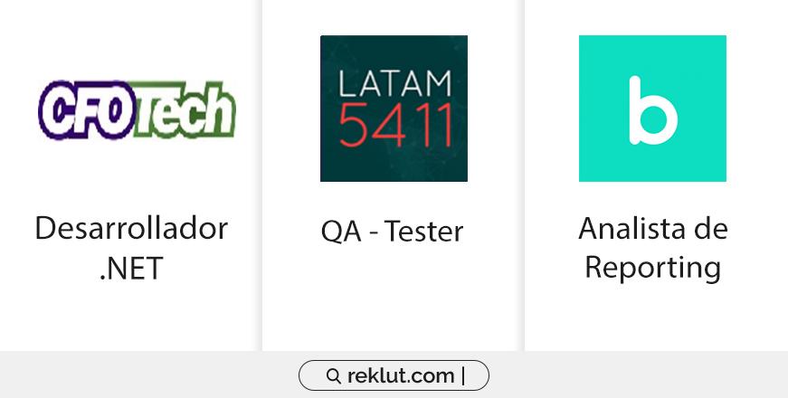 #BusquedaLaboral #Empleos #BusquedasIT  #OportunidadLaboral
Las mejores ofertas laborales están en Reklut.com
Desarrollador.NET: bit.ly/2EA4utS
QA - Tester: bit.ly/2NksEdt
Analista de Reporting: bit.ly/2S1o9KE