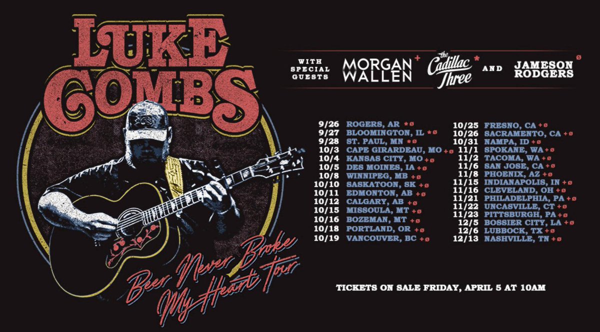 🙌 SHOW // ANNOUNCEMENT🙌

<a href="/lukecombs/">Luke Combs 🎤</a> is COMING w/ <a href="/thecadillac3/">The Cadillac 3</a> &amp; <a href="/jamesonrodgers/">Jameson Rodgers</a>! 
 
📅 9/28
📍 St.Paul 
🎫Ticket info/RSVP 👇 
facebook.com/events/2296066…

#LukeCombs :: #TwinCitiesCountryMusic