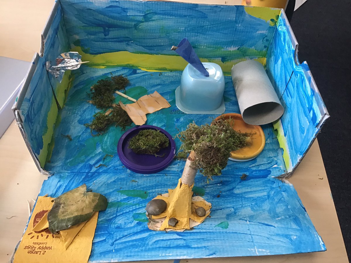 AlexBradshaw's tweet photo. Getting into #sharingtheplanet with our shoebox habitats. Which animals have adapted to live here? #onwithinquiry #acsegham #gradetwo #pyp @ACSEgham https://t.co/Z60hFkUCeQ