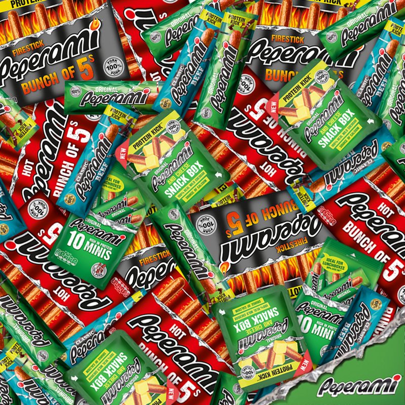Peperami's tweet photo. Crisps? Nah. Nuts? No thanks.
To get you guys snacking safer, Iโm giving away a shedload of my MEAT!!!
For a chance to #Win, just RT using #SafeSnacking! https://t.co/LYPh9WTEJ7