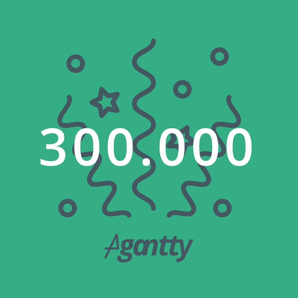 And yet another anniversary! More than 300.000 projects were made with Agantty. By you! Yes, all of you! Thanks for all the great support, trust and feedback over the time. 
And now, let's make it 600.000! Off you go!