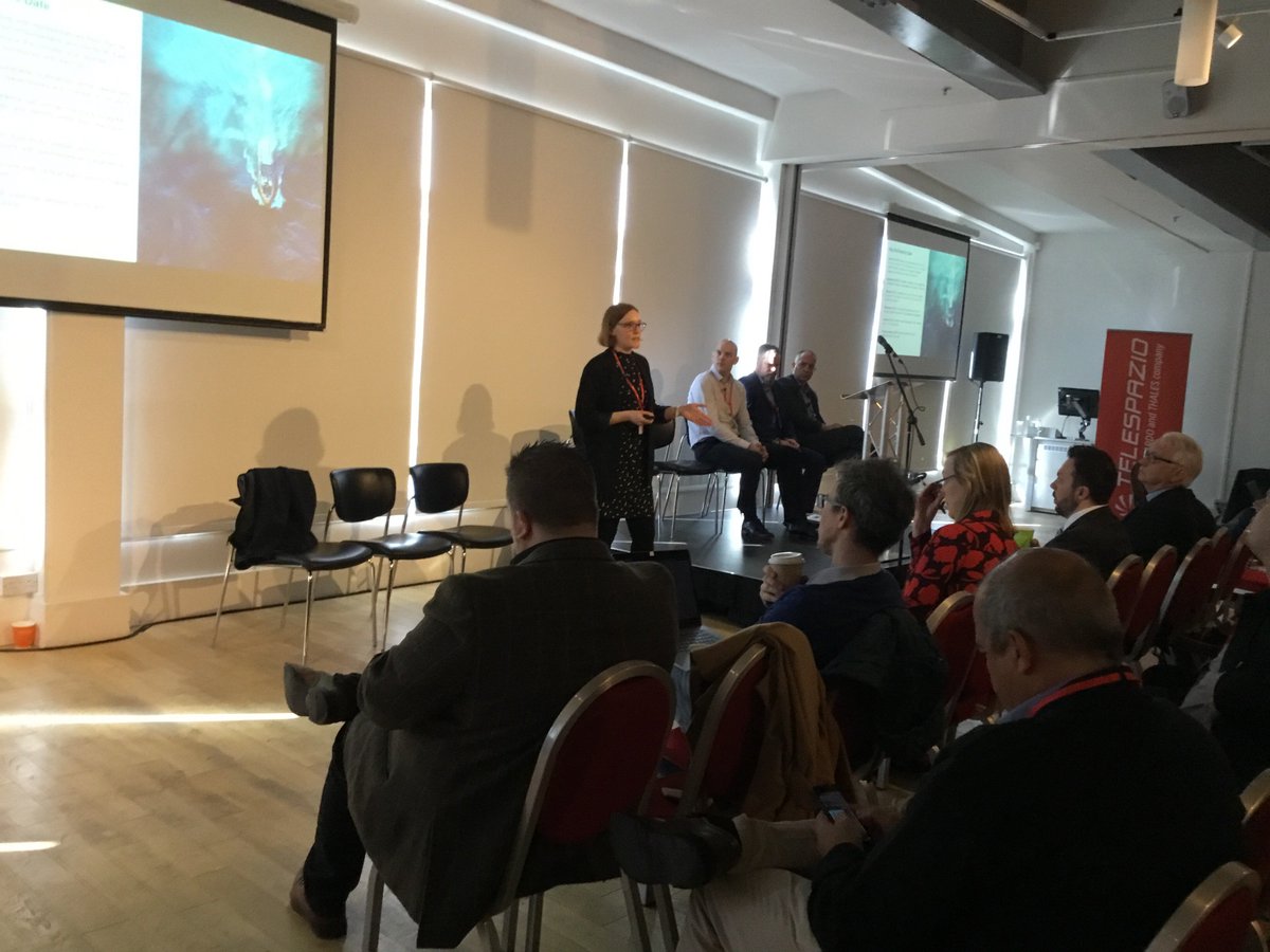 SpaceNEEngland's tweet photo. North East ports discuss how they are looking to use space and satellite data at #NESatApps Conference and the opportunities for digital businesses @PortOfTyne  @PortSunderland @PortofBlyth https://t.co/s2n3MTN3Fz
