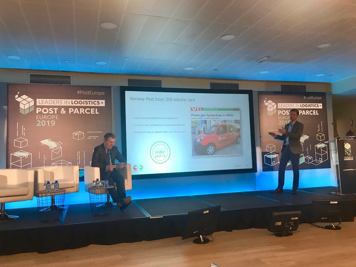 PostEurop's tweet photo. Interesting to see the growth of green inititiaves in the Nordics from Colin Campbell SVP HSE & CSR @postennorge #PostEurope https://t.co/Kki6GtfDIW