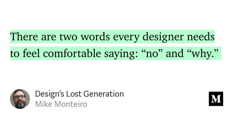 Ramakant's tweet photo. "Design's Lost Generation" - @monteiro https://t.co/elPjBxUMKk https://t.co/IxwxnmHcrs