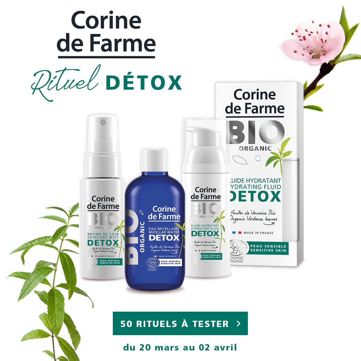 Tentez de faire partie des 50 chanceuses qui testeront le Rituel Détox CORINE DE FARME. Profitez-en, c'est gratuit ! >>> bit.ly/2uuASqQ