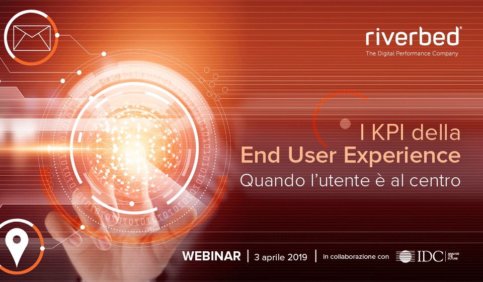IDCItaly's tweet photo. Come migliorare l'End User Experience, ottimizzare la produttività degli utenti e identificare il livello di utilizzo delle applicazioni? IDC e @riverbed ne parleranno nel corso del webinar #UXKPI il 3 aprile alle 12. Per registrarsi https://t.co/GghXo9FLFw #UX https://t.co/o7eoiNn9IP