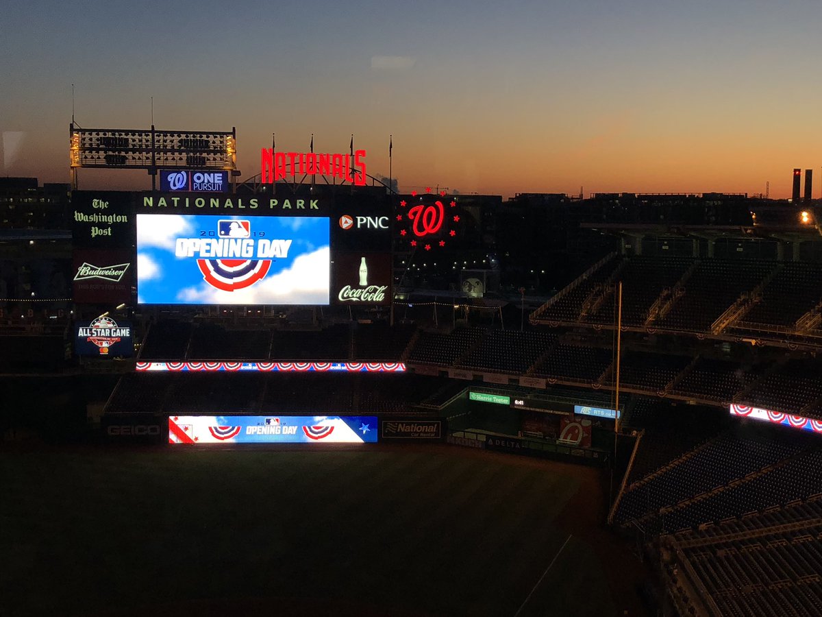 Nationals's tweet photo. G̶o̶o̶d̶ Great Morning.

#OpeningDay // #OnePursuit https://t.co/VtCzclZfrH