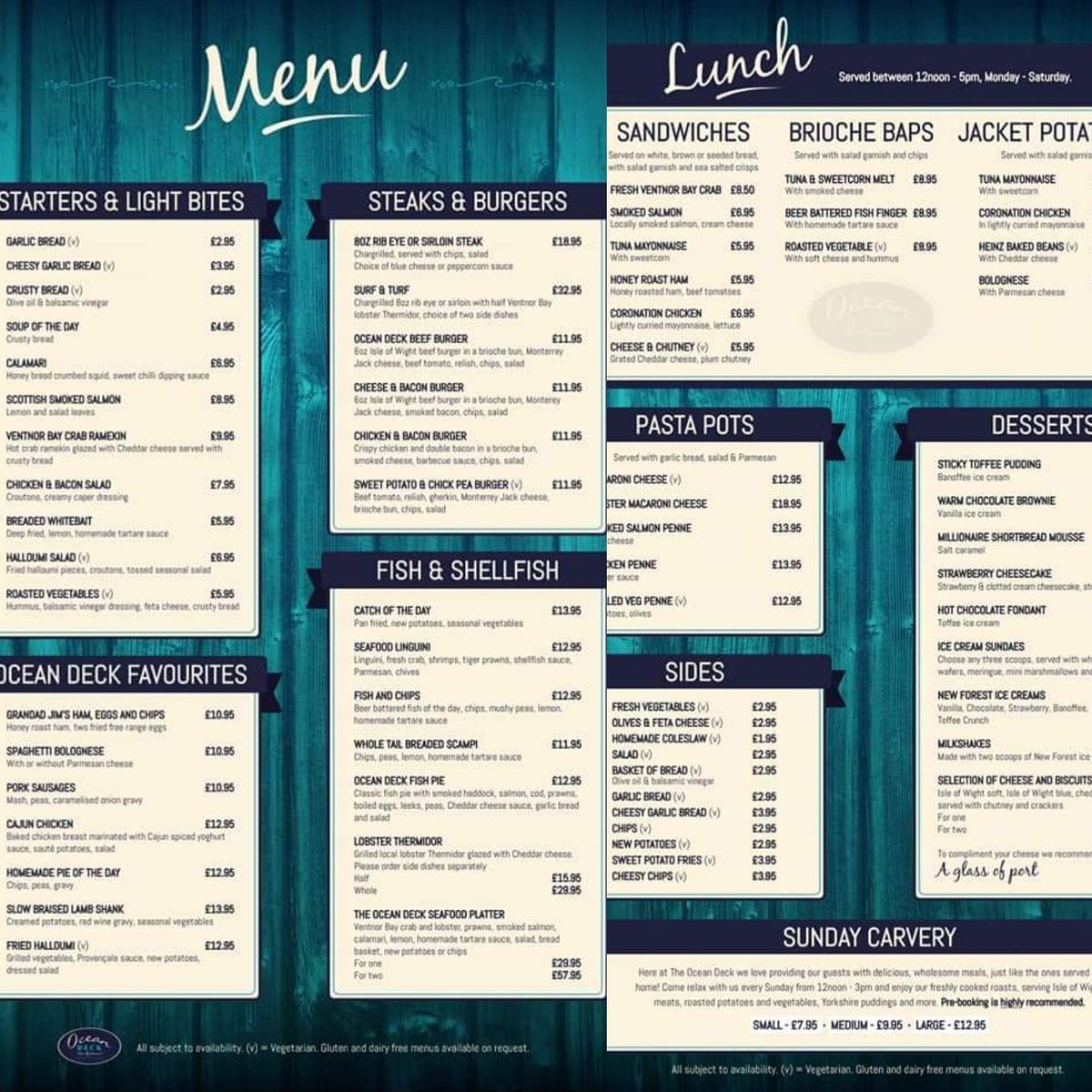 Back to our full menu tomorrow. In addition to this our specials board will feature samples from our new summer menu, which will go live in May. #theseasonisnigh