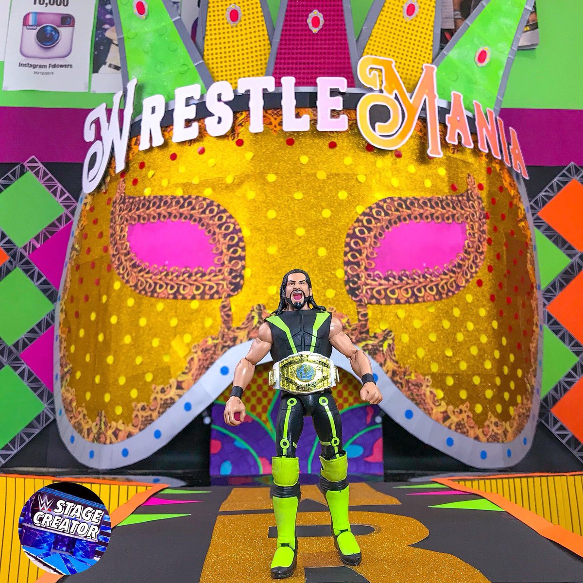 Soda_hunter's tweet photo. A quick #FigureAppreciation for @stagecreatorwwe’s AMAZING WrestleMania 34 custom stage. Dude, you don’t make enough pictures using this thing! #FigLife https://t.co/8LXEUttcVs