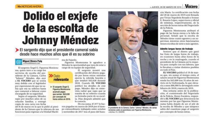 Sobrino de Johnny Méndez lo desmiente.