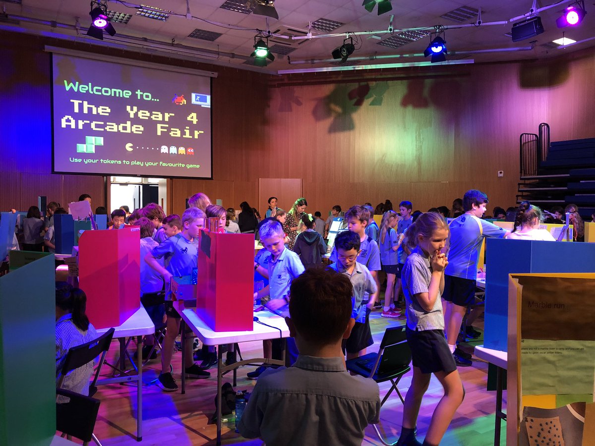 Year 6 were amazed by the Year 4 Arcade Fair. Such great creativity and brilliant technology in action. Fantastic arcade products built out of a very reflective design process. Inspiring! <a href="/dbis_y4/">DBIS Y4</a>