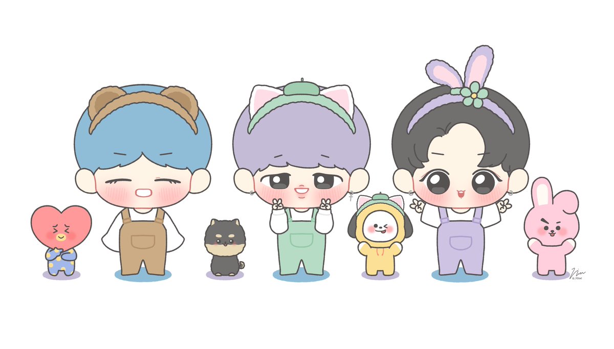 _95twt's tweet photo. ㅤ

　Disney 🐯🐥🐰💕  

　#btsfanart #태형 #지민 #정국
　@BTS_twt 

ㅤㅤ https://t.co/YjixDzI7ct