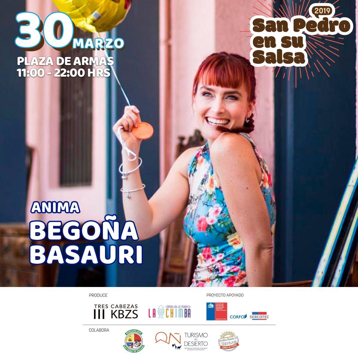 antofaensusalsa's tweet photo. Bienvenida Begoña!  Ella estará en la animación de nuestra Fiesta Gastronómica. La primera versión de #sanpedroensusalsa se llena de entretención, cocina en vivo restaurantes, bazares, agricultores, comunidades, música y mucho más !#Antofagasta #sanpedrodeatacama #aunquedaverano https://t.co/H4juwNdVdN