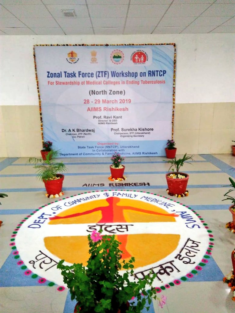 #Medical colleges have been instrumental in expanding DR-TB services in India. #CTD is now scaling up newer treatment regimen through medical colleges said by DDG-TB in #ZTF workshop at AIIMS Rishikesh. <a href="/MoHFW_INDIA/">Ministry of Health</a> <a href="/JPNadda/">Jagat Prakash Nadda</a> <a href="/AS_RNTCP/">Sanjeeva Kumar</a> <a href="/iamvikassheel/">Vikas Sheel IAS</a> <a href="/AshwiniKChoubey/">Ashwini Kr. Choubey</a> <a href="/IMAEndTB/">Indian Medical Association - End TB</a>