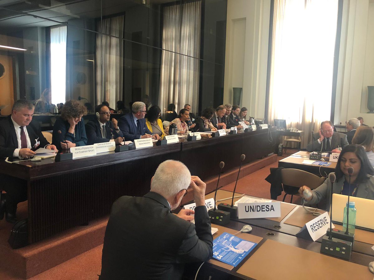michaelmoller's tweet photo. Ravi d’accueillir la Session Extraordinaire du Comité intergouvernemental pour l'éducation physique et le sport #CIGEPS, aujourd’hui à @UNGeneva. Merci à @UNESCO et tous les ami(e)s du #sport. https://t.co/cfSjJGMjxY