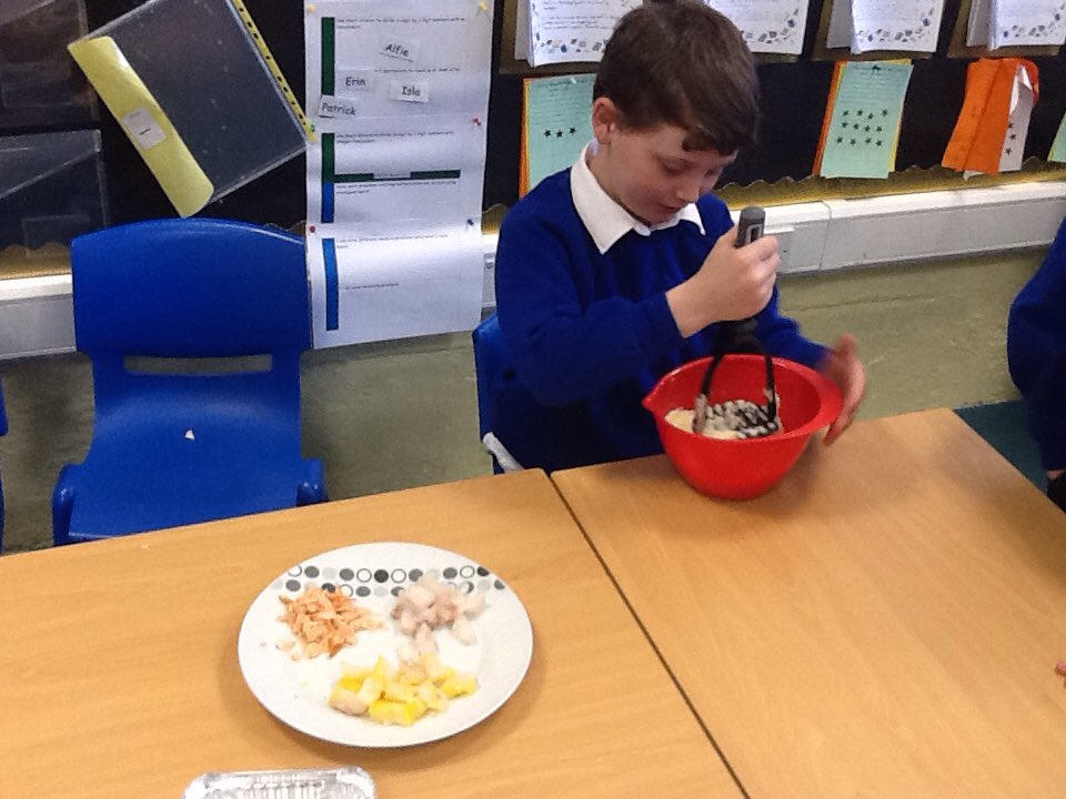 What an amazing group of children! <a href="/MapleTroon/">Maple Class</a> have worked together in their groups to make their own fish pie. They look amazing. We cannot wait to taste them this afternoon.