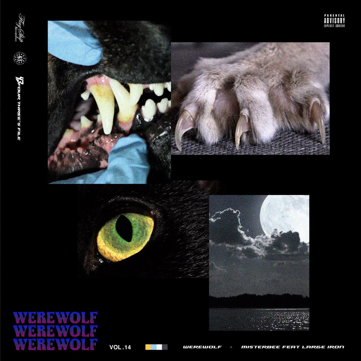 43FORCERECORDS's tweet photo. 【配信中】
#43sFILE No.14
Werewolf feat. LARGE IRON - MisterBee
(Produced by MisterBee)

#43FORCERECORDS #FlagShipRec https://t.co/ydvlH9TiHI