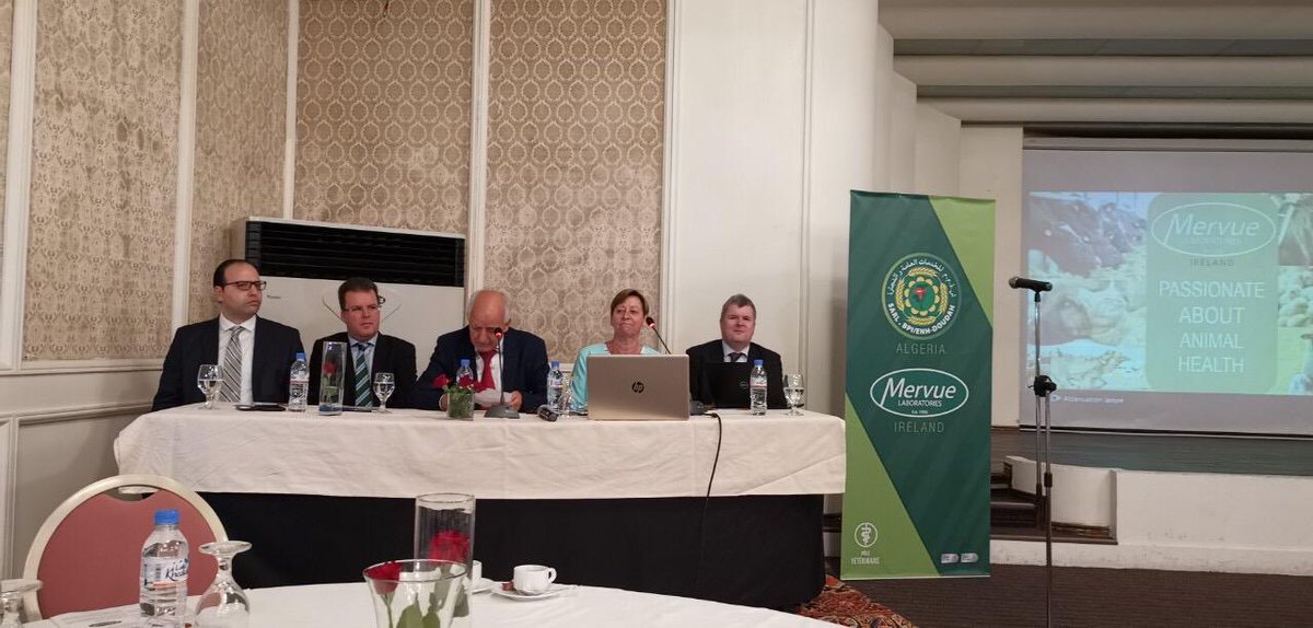 MervueLabs's tweet photo. Mervue’s William Twomey &amp; Des Cronin attending launch seminar hosted by GROUP DOUDAH, with key opinion leaders of the Algerian veterinary community #mervuelaboratories #mervueireland #animalnutrition #nutraceuticals #globalpartnership #groupdoudah https://t.co/ZXIrEMxs0Y
