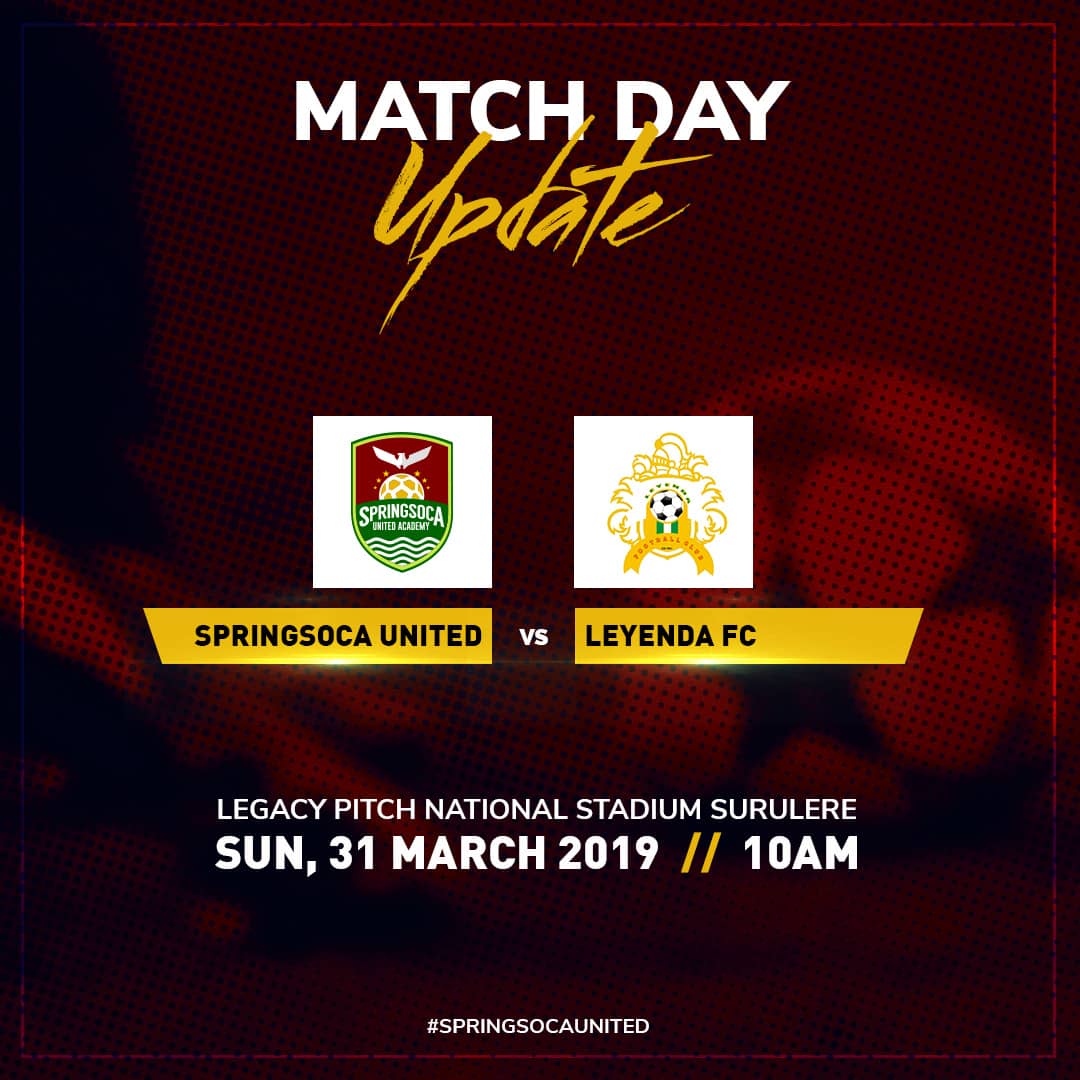 FCLeyenda_NG's tweet image. #3DaysCountDown to the Exhibitional Match between SpringSoca United Vs FC Leyenda. @Legacy Pitch National Stadium Surulere Lagos @10:00AM #Tickets
Adults:#500  U16:#200

Featuring:
*Guest Appearance 
* Musical/Dance Perfomance
* Refreshments
* Freebies
#FootballWithoutBorders.
