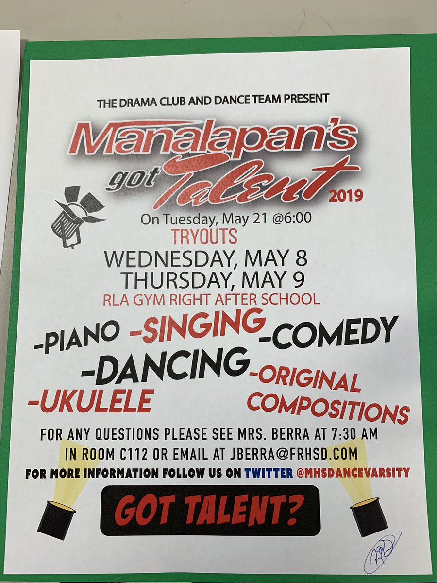_bravestribe's tweet photo. Tryouts for the talent show Wednesday, May 8th and Thursday, May 9th in the RLA gym come out and show your talent for a chance to be apart of the Talent show on the 21st https://t.co/OqfCjx5pEV