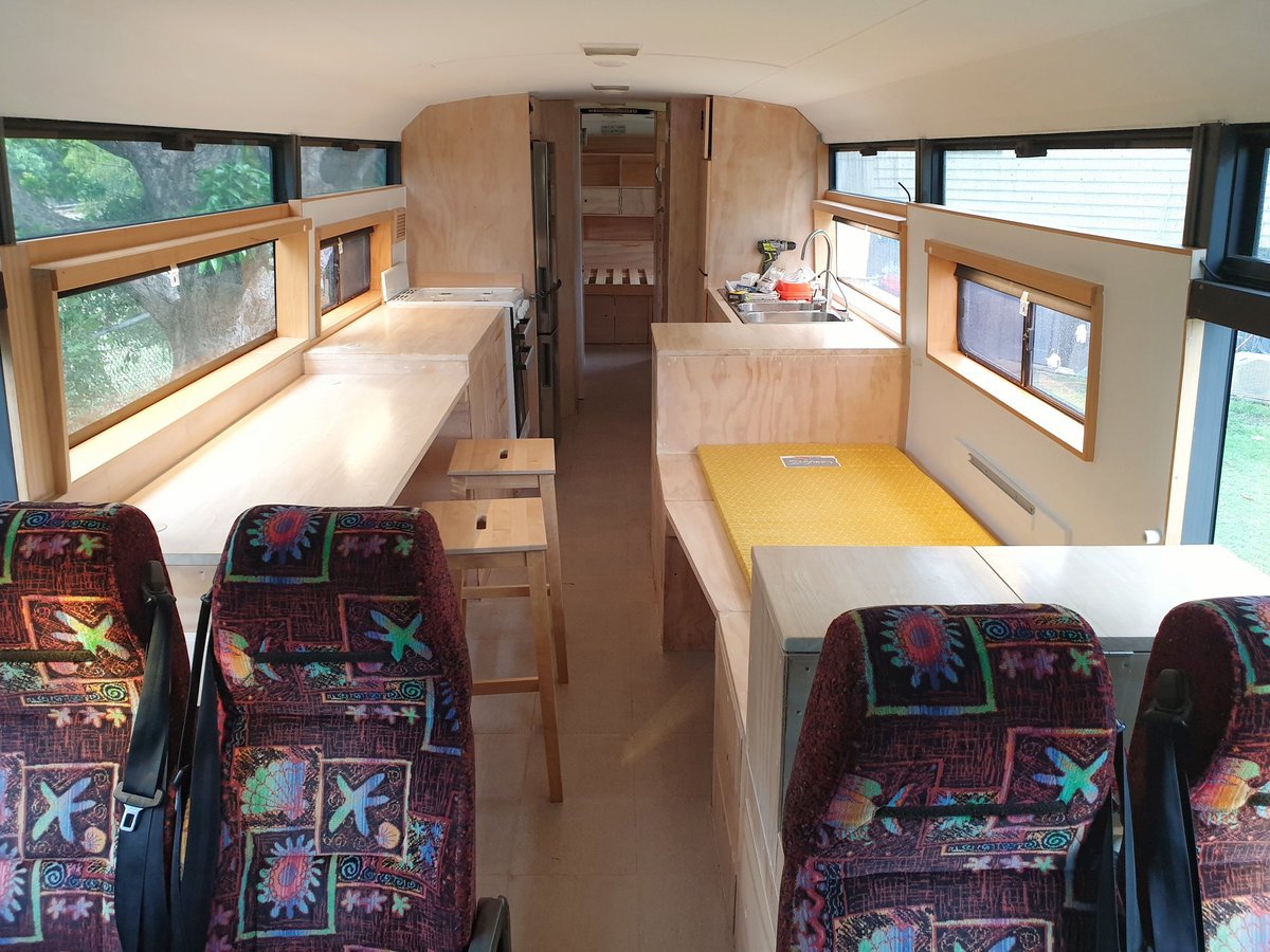 Our bus project is coming along. It's nearly finished now! 
#busconversion #buslife #tinyhouse #skoolie #skoolieconversion #schoolbusconversion #vanlife #offgrid #busbuild #rvlife #nomad #wanderlust #homeiswhereyouparkit #ontheroad #buslifeaustralia #buslifeau #buslifeadventure